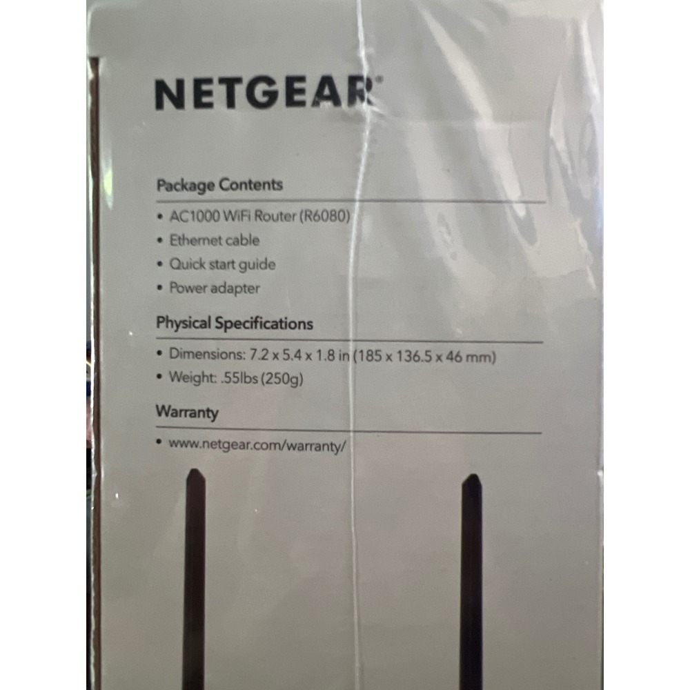 Netgear AC1000 WiFi Router Dual Band R6080 1000Mbps 1000 sq ft Coverage NEW - Picture 4 of 4